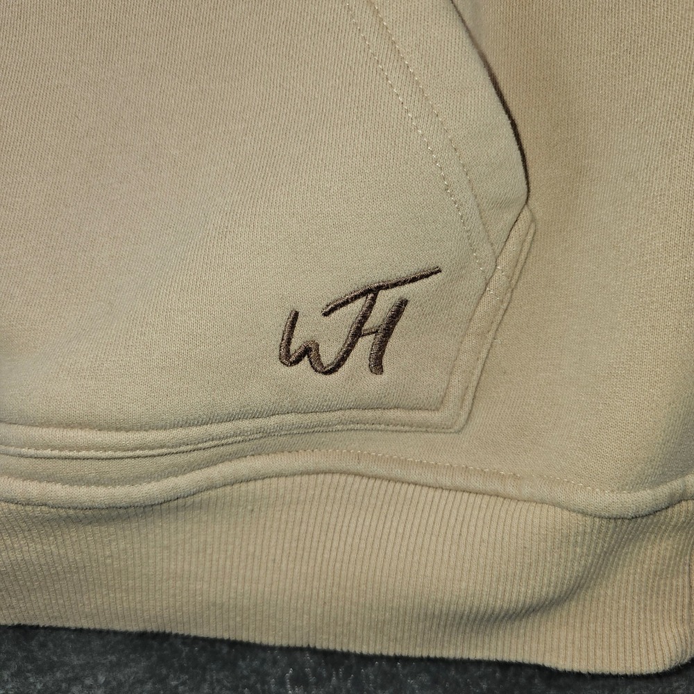 Wheres The Hoop Smiley Phases Graphic Hoodie Sand Small Streetwear Puff Print - Picture 6 of 8